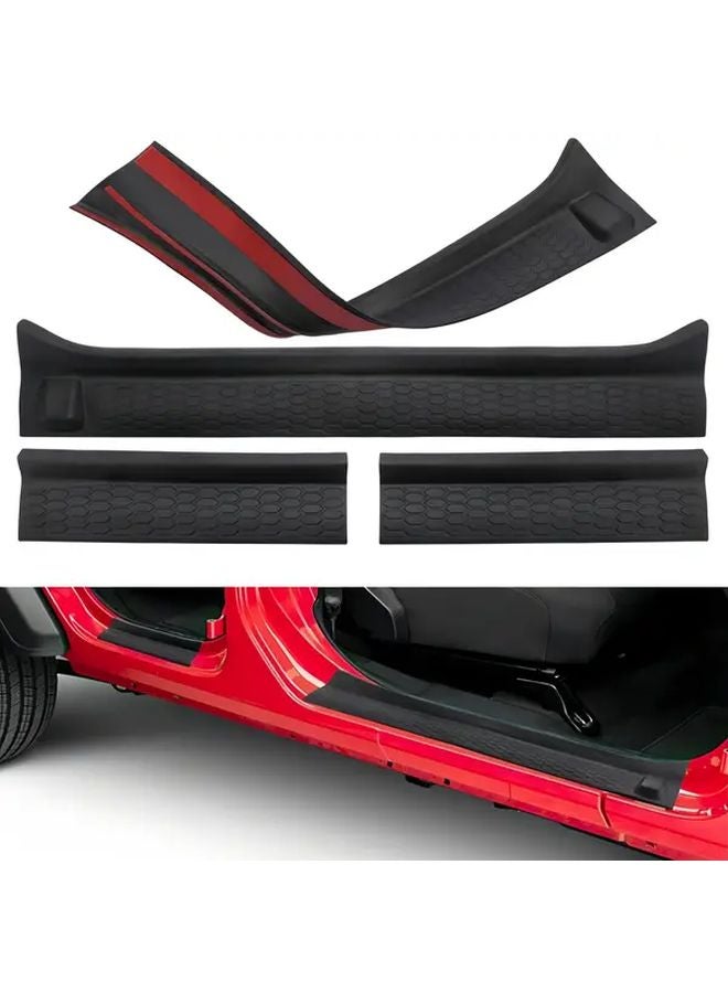 Jeep JL Welcome Pedal Threshold Strip Protector Kit for 2018 2024 Unlimited - Image 1